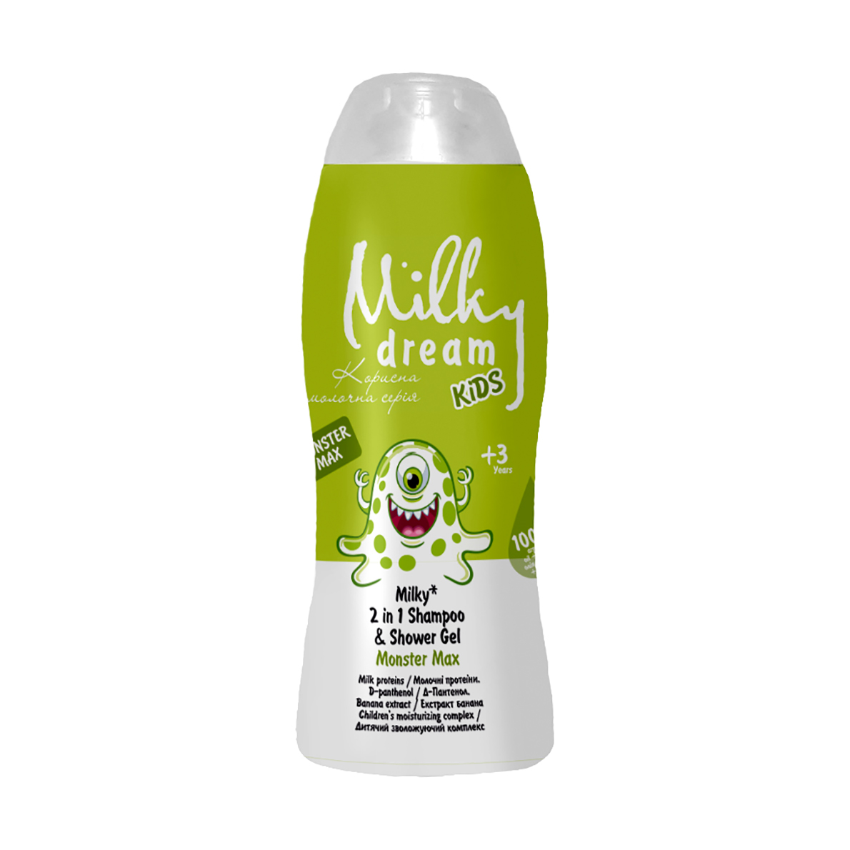 Дитячий шампунь-гель для душу 2в1 Milky Dream Kids Монстрик Мах, 300 мл